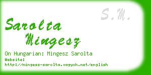 sarolta mingesz business card